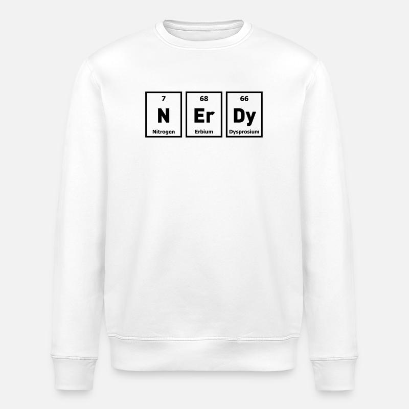 nerd geek nerdy - Stanley/Stella ROLLER Unisex Organic Sweatshirt - white
