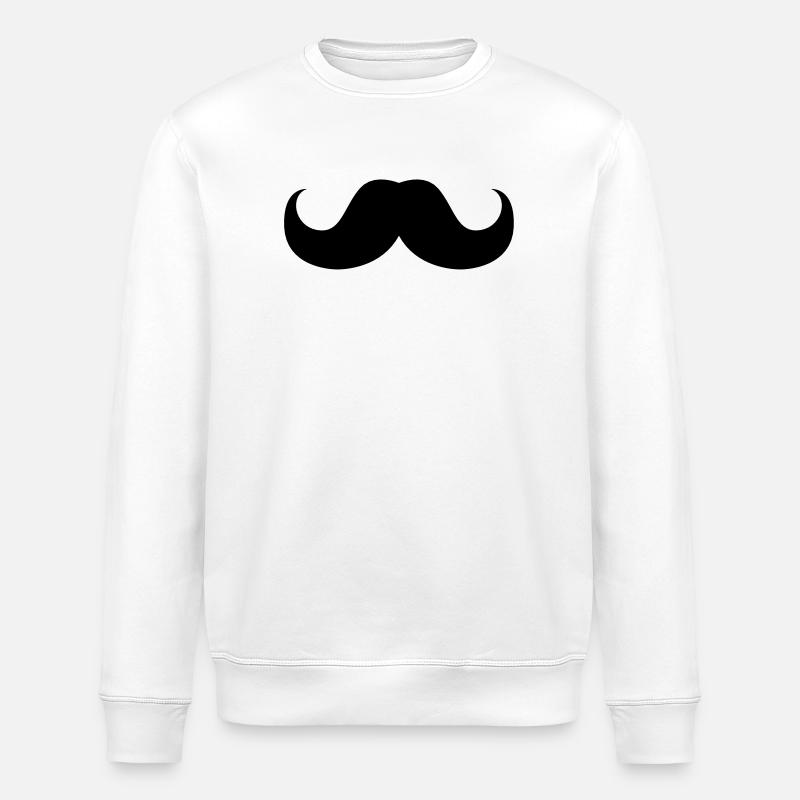 moustaches schnurbart bart - Stanley/Stella Unisex Bio-Sweatshirt ROLLER - Weiß
