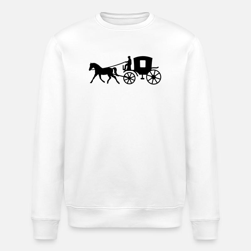 kutsche kutscher pferd - Stanley/Stella Unisex Bio-Sweatshirt ROLLER - Weiß