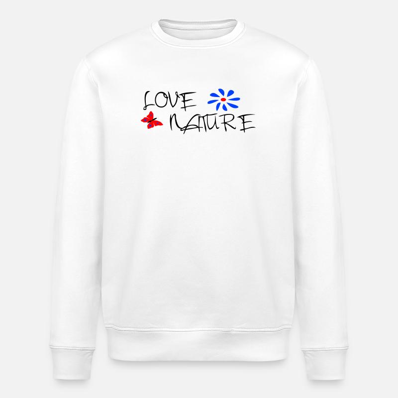 Nature, Papillon, Amour - Sweat bio ROLLER Stanley/Stella Unisexe - blanc
