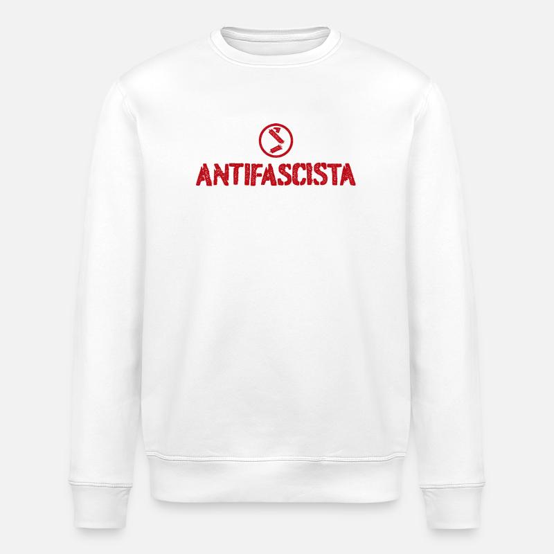 Antifasciste - Sweat bio ROLLER Stanley/Stella Unisexe - blanc