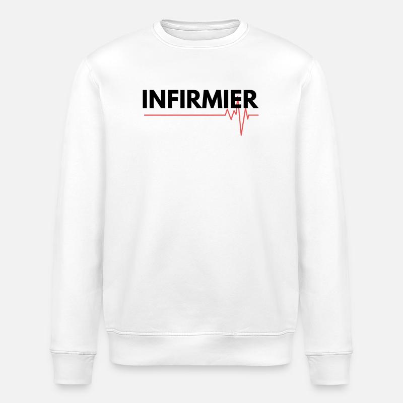 Cadeau 'Infirmier', pour les Soignants - Sweat bio ROLLER Stanley/Stella Unisexe - blanc