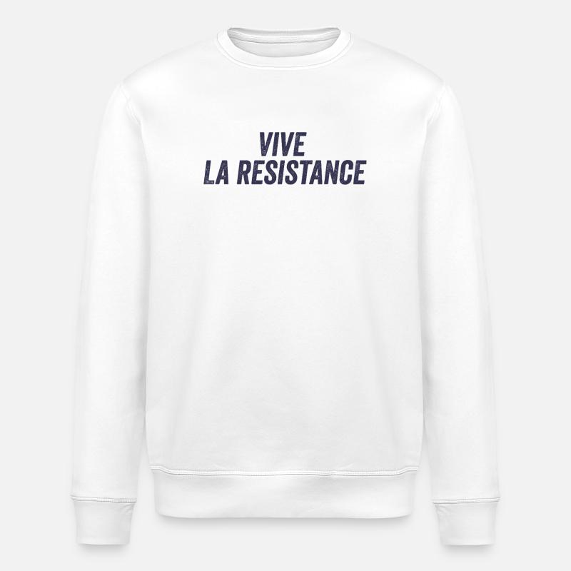 Vive la résistance féminisme - Sweat bio ROLLER Stanley/Stella Unisexe - blanc