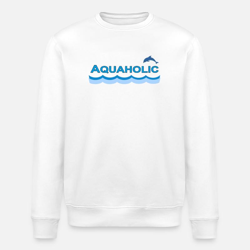 AQUAHOLIC - Stanley/Stella Unisex Bio-Sweatshirt ROLLER - Weiß