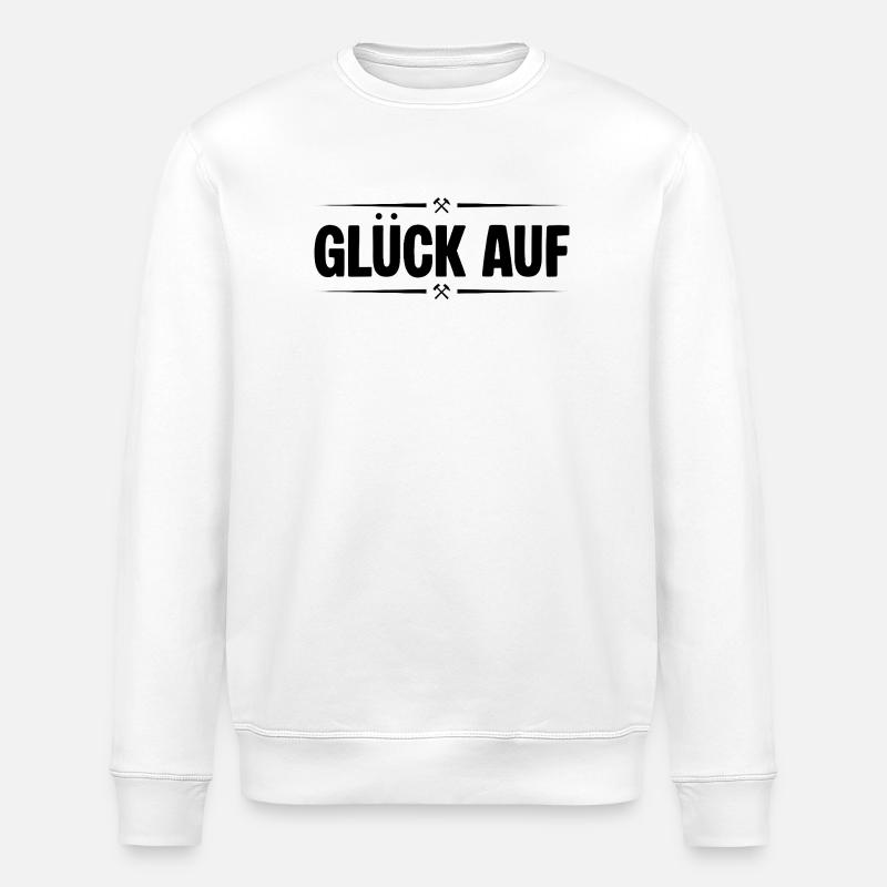 Glueck auf Verliebt - Stanley/Stella Unisex Bio-Sweatshirt ROLLER - Weiß