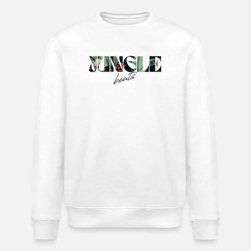 Jungle Beats Tropical Lettrage - Sweat bio ROLLER Stanley/Stella Unisexe - blanc