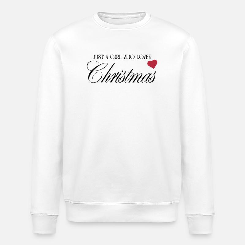 Herzbotschaft auf schwarzem Hintergrund - Stanley/Stella Unisex Bio-Sweatshirt ROLLER - Weiß