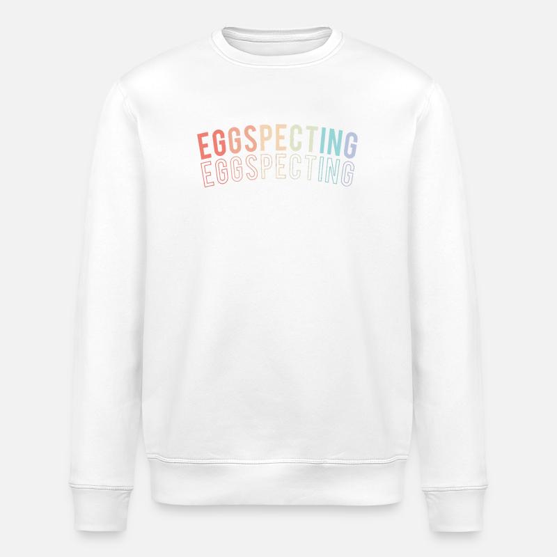 Werdende Mutter Ostern Gender Reveal - Stanley/Stella Unisex Bio-Sweatshirt ROLLER - Weiß