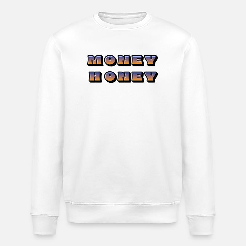 Money Honey Gradient Rétro - Sweat bio ROLLER Stanley/Stella Unisexe - blanc