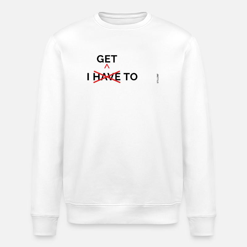 Rote Geometrie - Stanley/Stella Unisex Bio-Sweatshirt ROLLER - Weiß