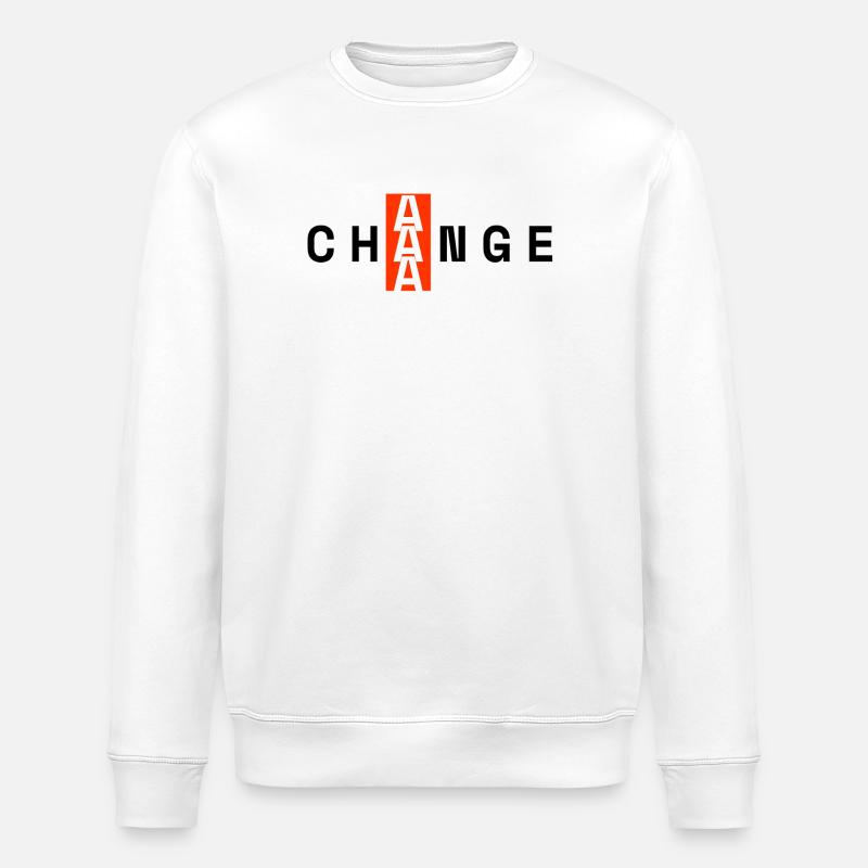 CHANGEMENT – Conception minimale - Sweat bio ROLLER Stanley/Stella Unisexe - blanc