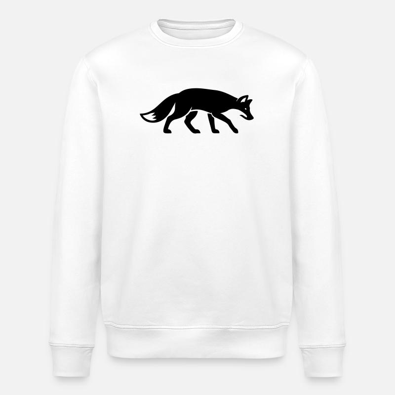Fox Animal - Stanley/Stella ROLLER Unisex Organic Sweatshirt - white