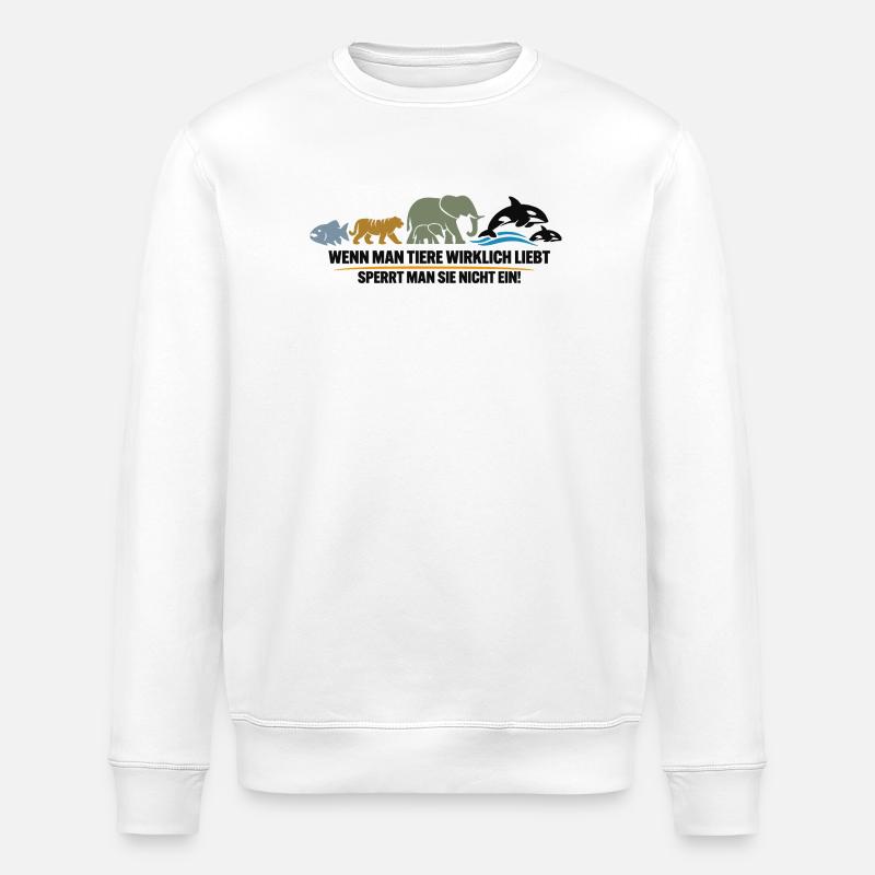 Freiheit statt Käfig - Stanley/Stella Unisex Bio-Sweatshirt ROLLER - Weiß
