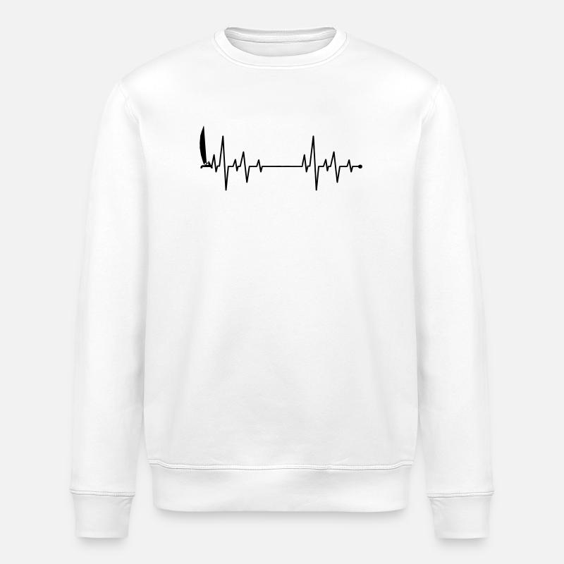 Segelboot Herzschlag - Stanley/Stella Unisex Bio-Sweatshirt ROLLER - Weiß