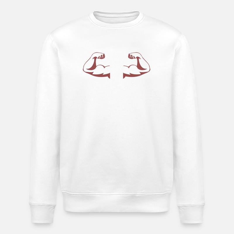 Kraftvolle Arme Silhouette - Stanley/Stella Unisex Bio-Sweatshirt ROLLER - Weiß