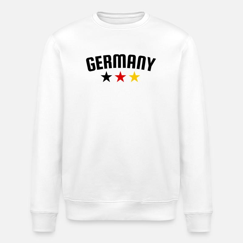 Allemagne 3 Étoiles Design EN - Sweat bio ROLLER Stanley/Stella Unisexe - blanc