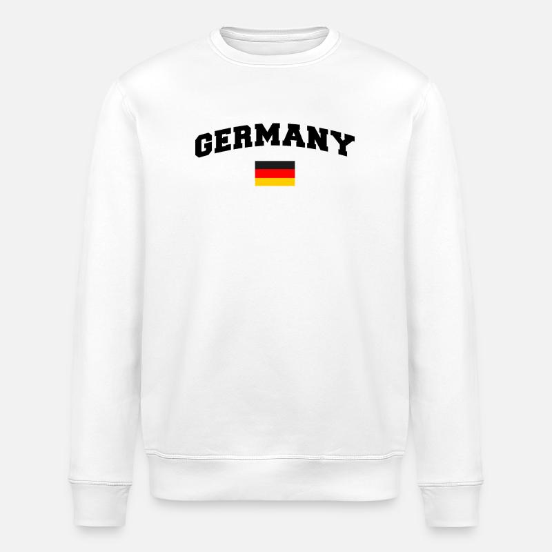 Germany Flag - Stanley/Stella ROLLER Unisex Organic Sweatshirt - white