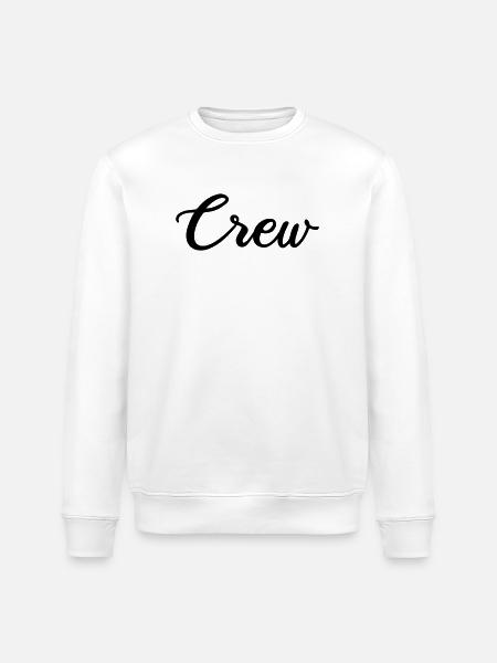 crew_schrift - Stanley/Stella Unisex Bio-Sweatshirt ROLLER - Weiß