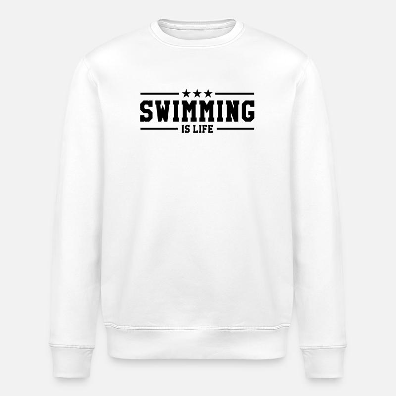 swimming is life ! - Stanley/Stella Unisex Bio-Sweatshirt ROLLER - Weiß
