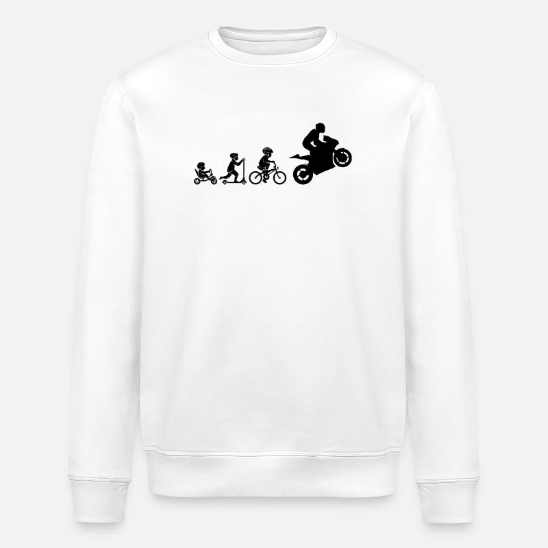ÉVOLUTION DE LA MOTO - Sweat bio ROLLER Stanley/Stella Unisexe - blanc