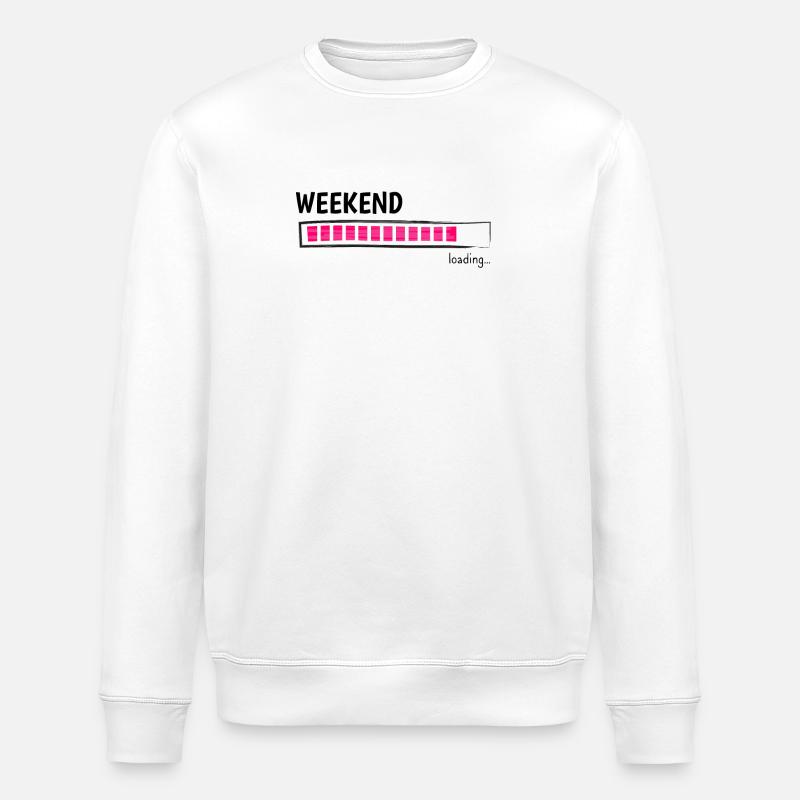 Weekend Loading Bar Leisure Mode - Stanley/Stella ROLLER Unisex Organic Sweatshirt - white