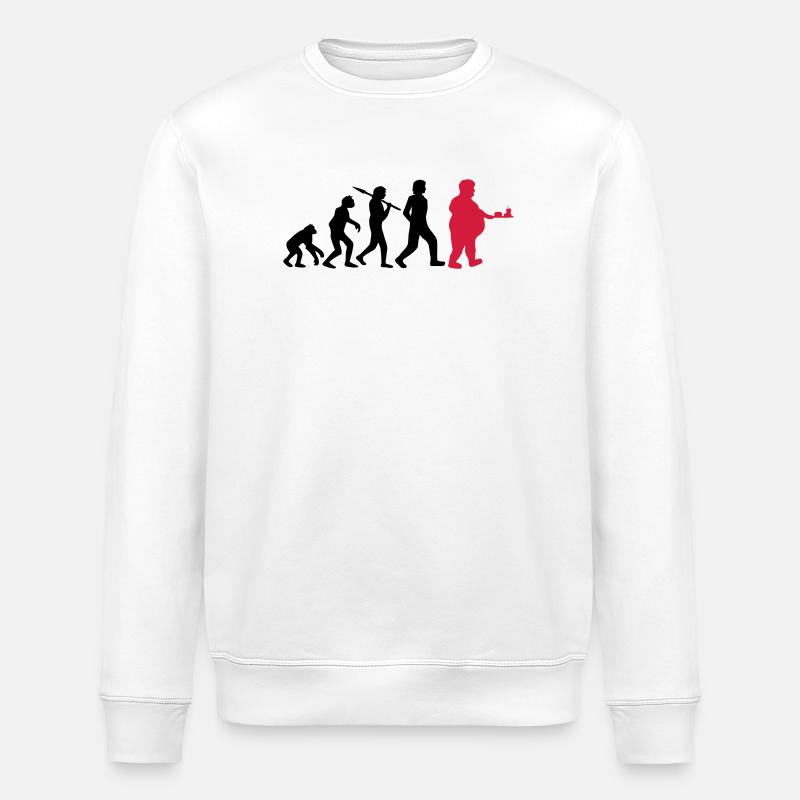 Évolution de la restauration rapide - Sweat bio ROLLER Stanley/Stella Unisexe - blanc