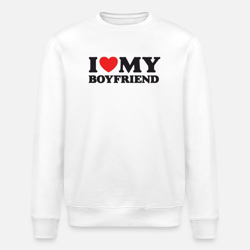 Ich liebe meinen Freund - Stanley/Stella Unisex Bio-Sweatshirt ROLLER - Weiß