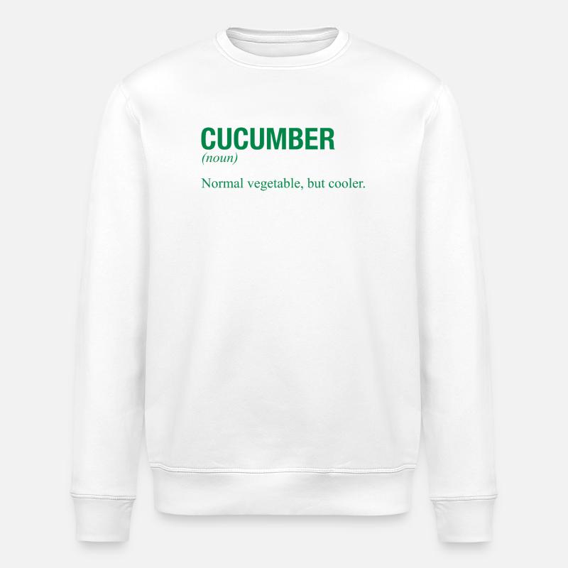 CUCUMBER - Stanley/Stella Unisex Bio-Sweatshirt ROLLER - Weiß