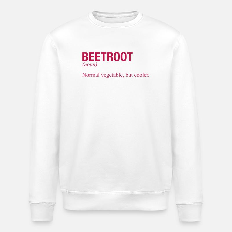 BEETROOT Rote Bete - Stanley/Stella ROLLER Unisex Organic Sweatshirt - white