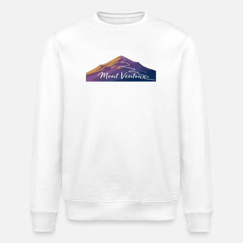 Lebendige Berglandschaft Illustration - Stanley/Stella Unisex Bio-Sweatshirt ROLLER - Weiß