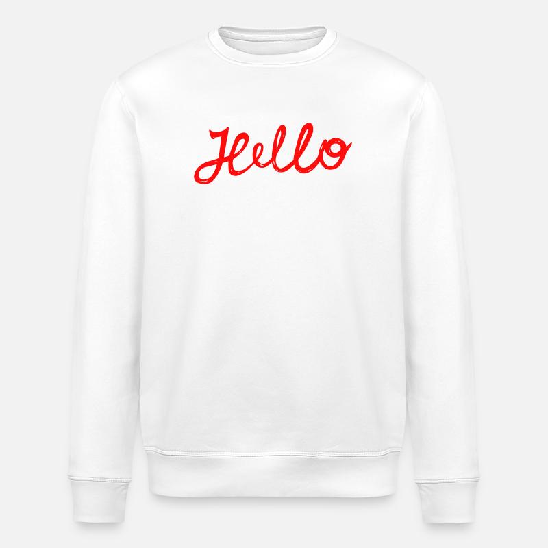 Hello  Begrüßung - Stanley/Stella Unisex Bio-Sweatshirt ROLLER - Weiß