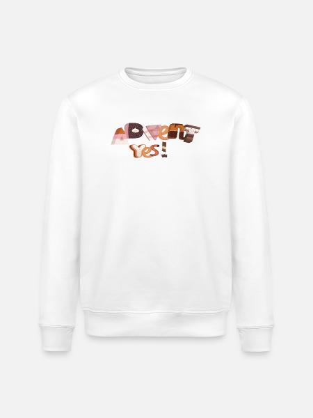 Advent Letters Made of Sugar - Stanley/Stella ROLLER Unisex Organic Sweatshirt - white