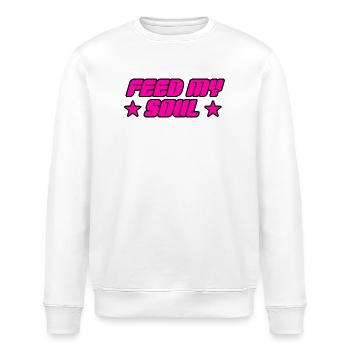 Füttere meine Seele - Stanley/Stella Unisex Bio-Sweatshirt ROLLER - Weiß - Vorne - Nik (191cm)