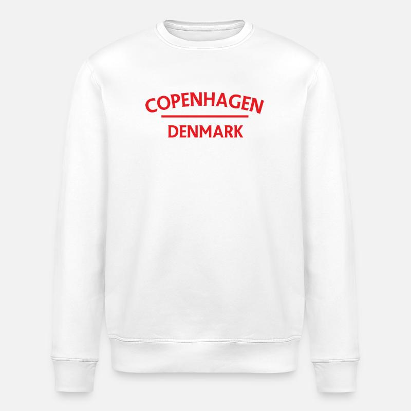 Copenhague – Danemark Textdesign - Sweat bio ROLLER Stanley/Stella Unisexe - blanc