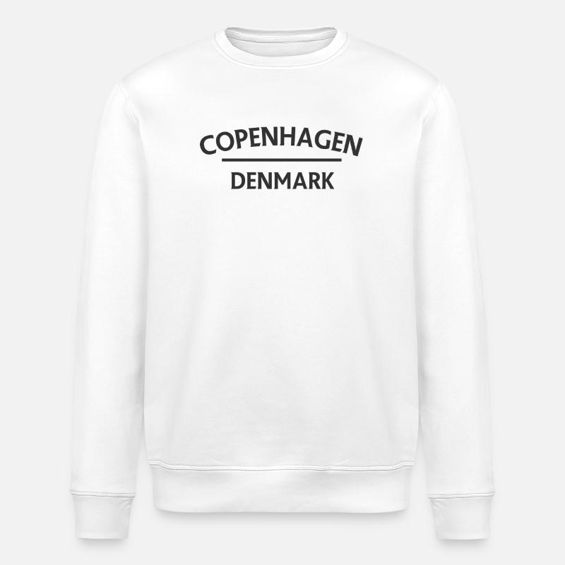 Copenhague – Danemark Textdesign - Sweat bio ROLLER Stanley/Stella Unisexe - blanc