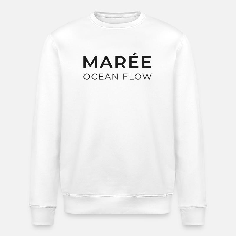 Tide Ocean Flow Wave Kunst - Stanley/Stella Unisex Bio-Sweatshirt ROLLER - Weiß