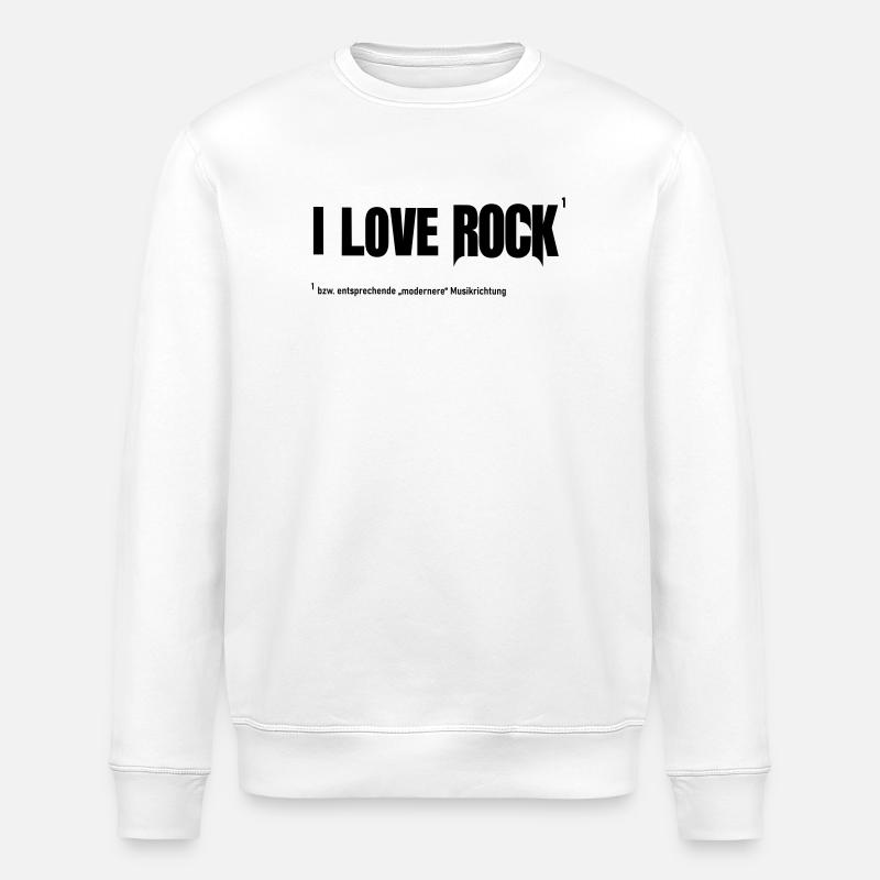 I Love Rock - Stanley/Stella Unisex Bio-Sweatshirt ROLLER - Weiß