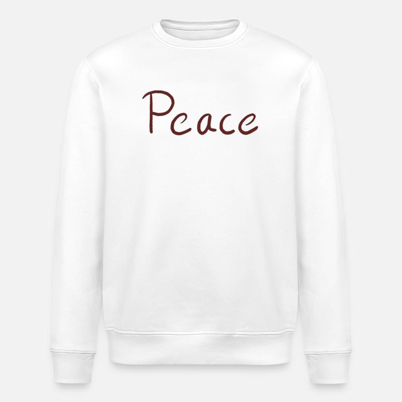 Paix dans le style handletter - Sweat bio ROLLER Stanley/Stella Unisexe - blanc