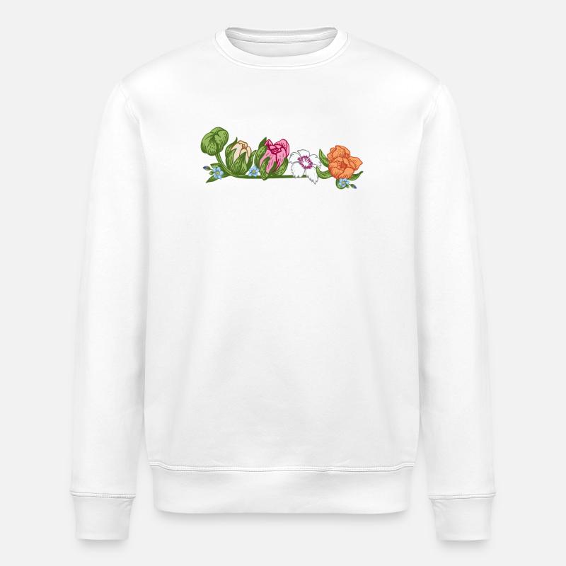 Magie du jardin des fleurs - Sweat bio ROLLER Stanley/Stella Unisexe - blanc
