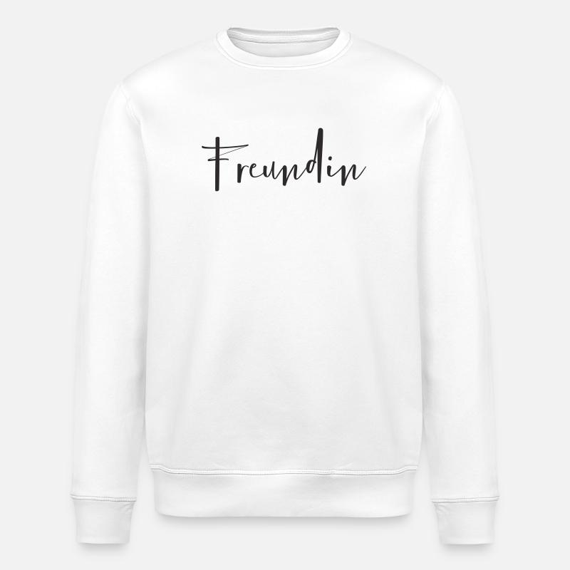 Girlfriend – Loving Text Design - Stanley/Stella ROLLER Unisex Organic Sweatshirt - white