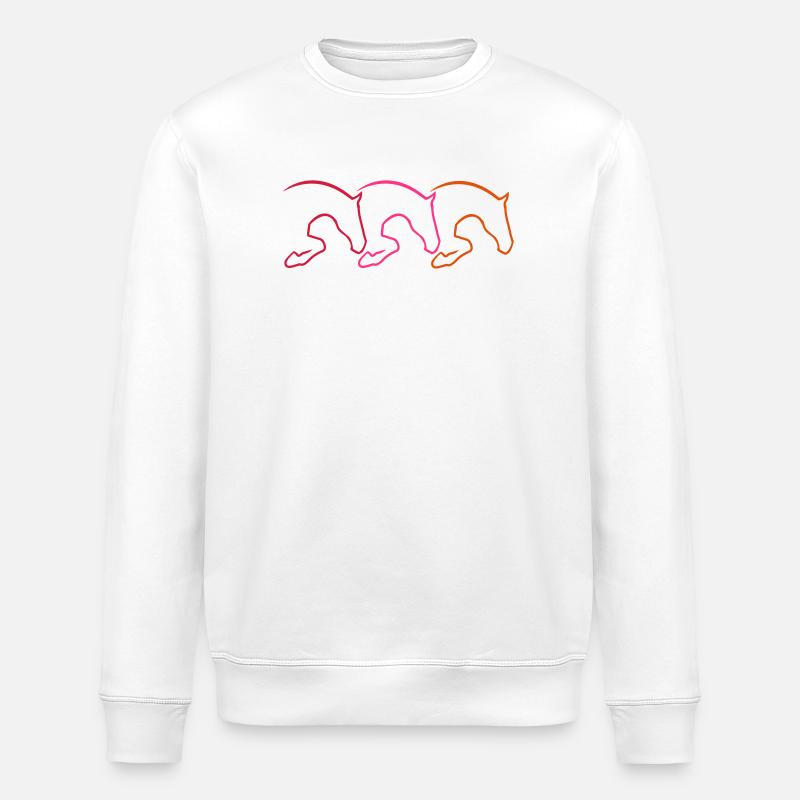 Cheval de saut - Sweat bio ROLLER Stanley/Stella Unisexe - blanc
