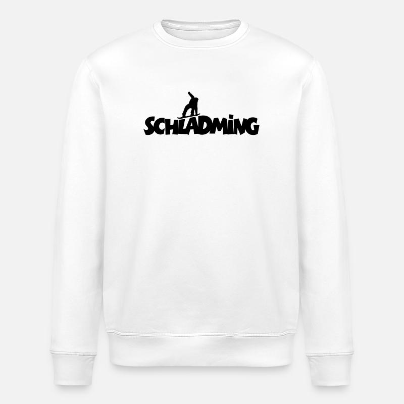 Schladming Snowboard Snowboarder - Stanley/Stella Unisex Bio-Sweatshirt ROLLER - Weiß