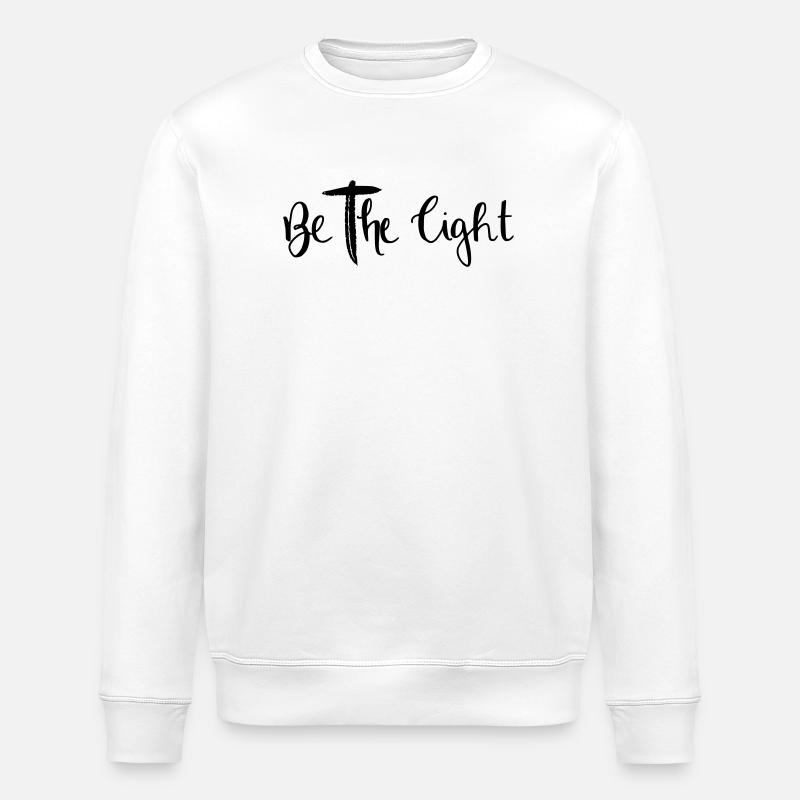 be the light - Stanley/Stella ROLLER Unisex Organic Sweatshirt - white