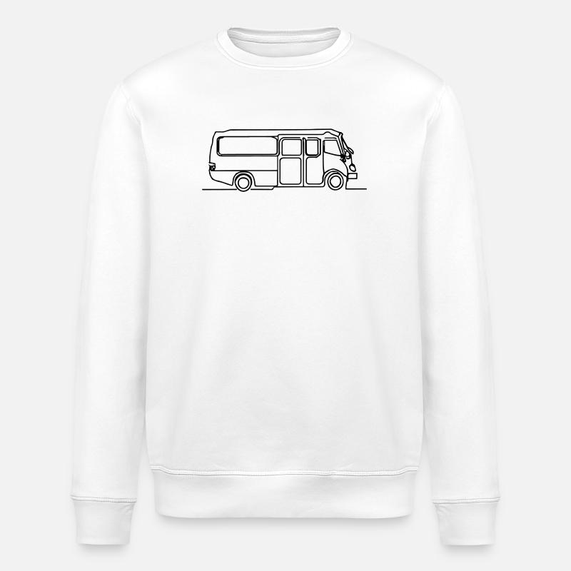 Bus-Cartoon - Stanley/Stella Unisex Bio-Sweatshirt ROLLER - Weiß