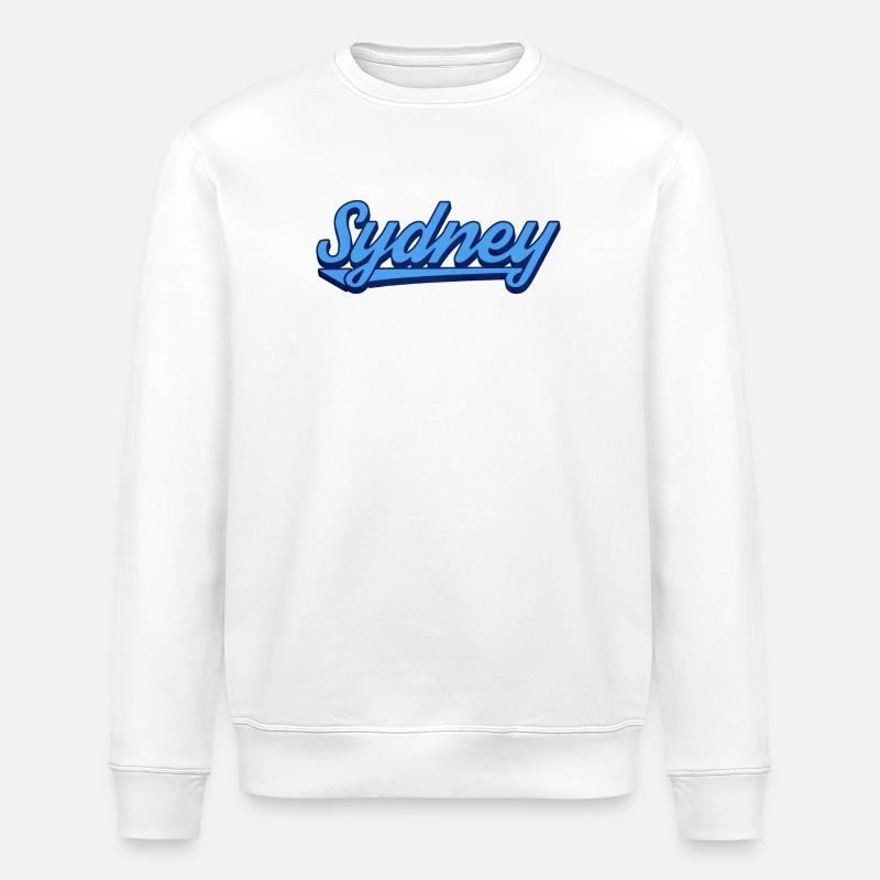 Sydney Ocean Script Logo - Stanley/Stella Unisex Bio-Sweatshirt ROLLER - Weiß