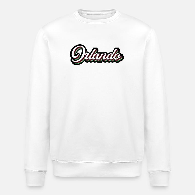 Orlando Rainbow Script - Sweat bio ROLLER Stanley/Stella Unisexe - blanc