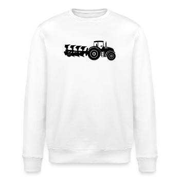 Tractor plow - Stanley/Stella ROLLER Unisex Organic Sweatshirt - white - Front - Nik (191cm)