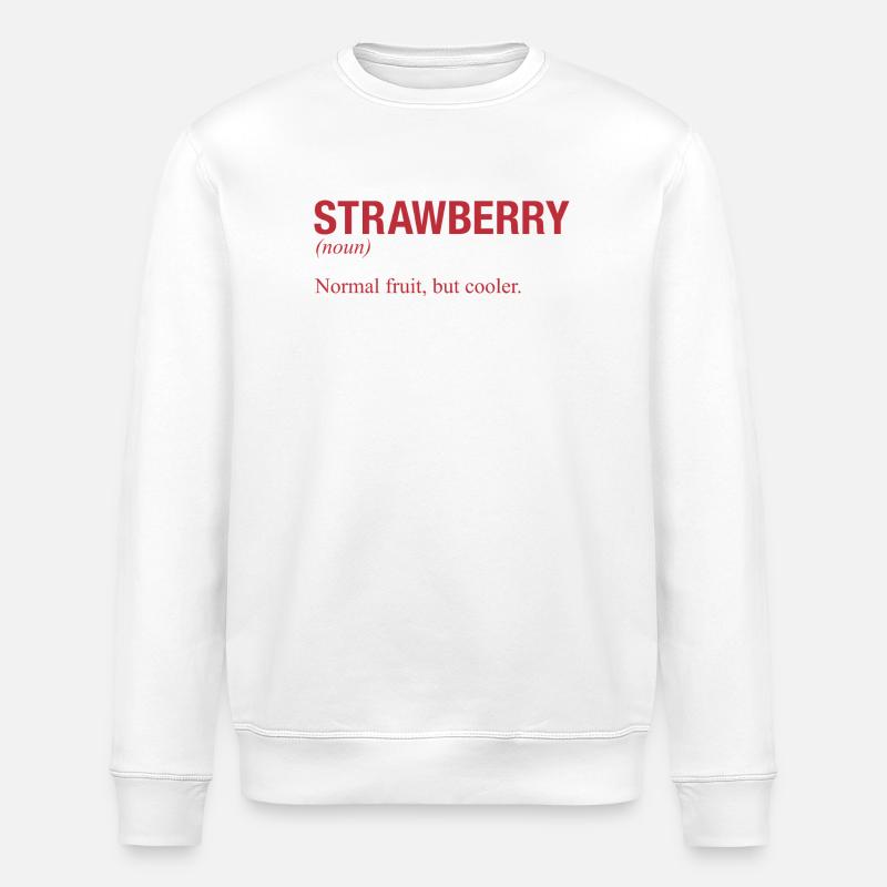 FRAISE Erdbeere - Sweat bio ROLLER Stanley/Stella Unisexe - blanc