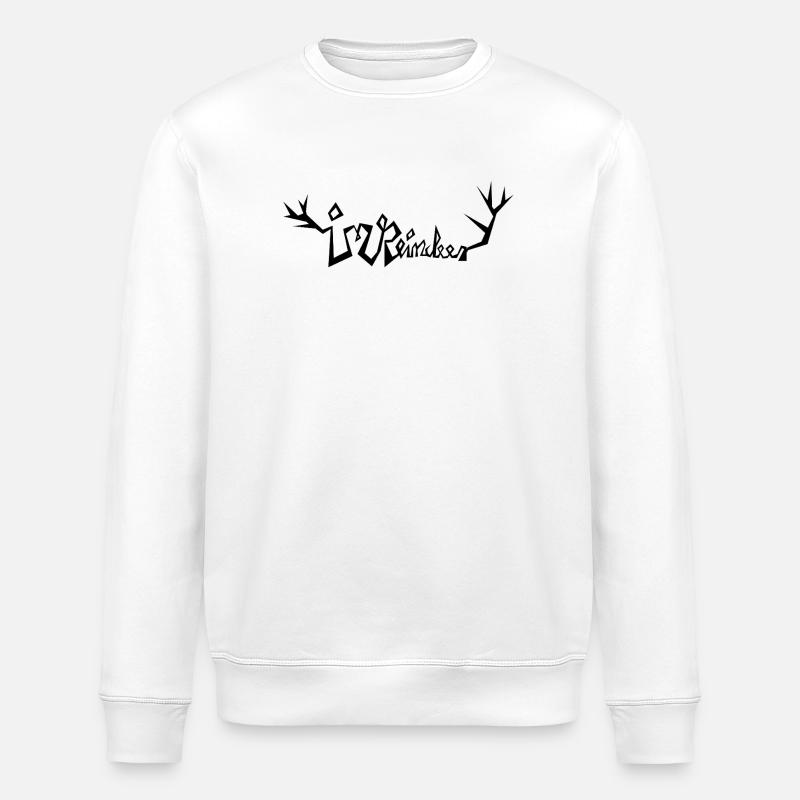 I love Reindeer - Stanley/Stella Unisex Bio-Sweatshirt ROLLER - Weiß