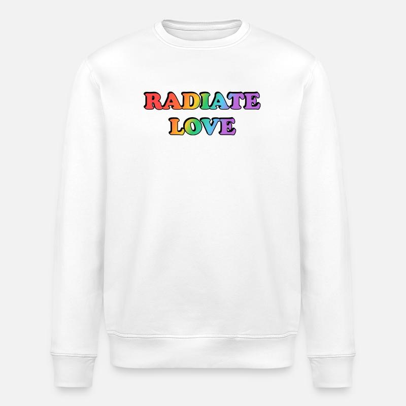 Radiate Love Rainbow Gradient - Sweat bio ROLLER Stanley/Stella Unisexe - blanc